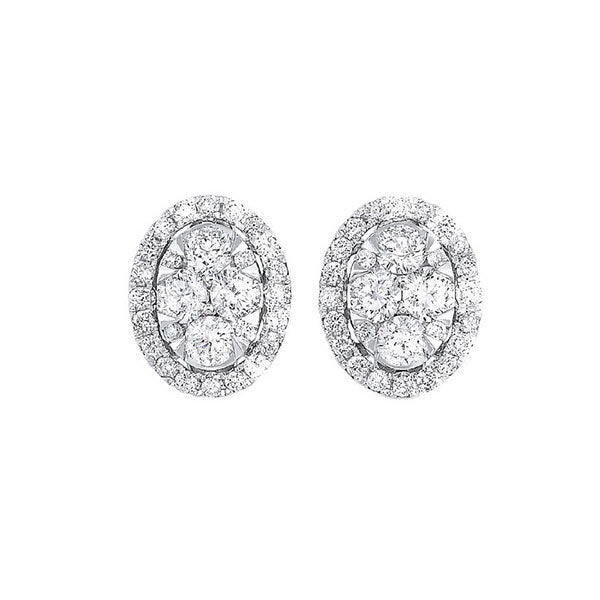 14Kt White Gold Diamond (1/2Ctw) Earring