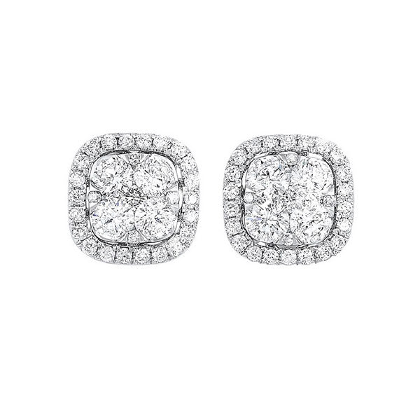 14Kt White Gold Diamond (3/4Ctw) Earring