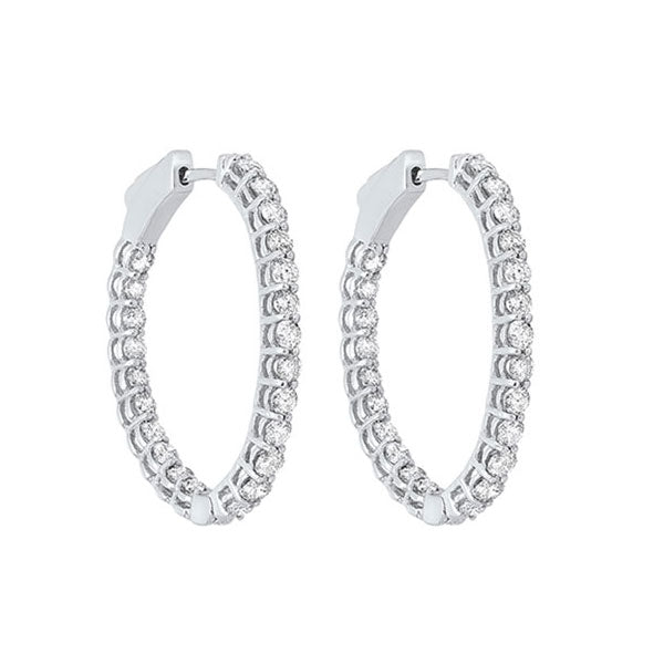 14Kt White Gold Diamond (2Ctw) Earring