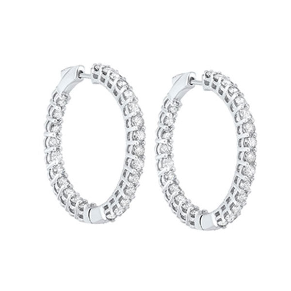 14Kt White Gold Diamond (5Ctw) Earring