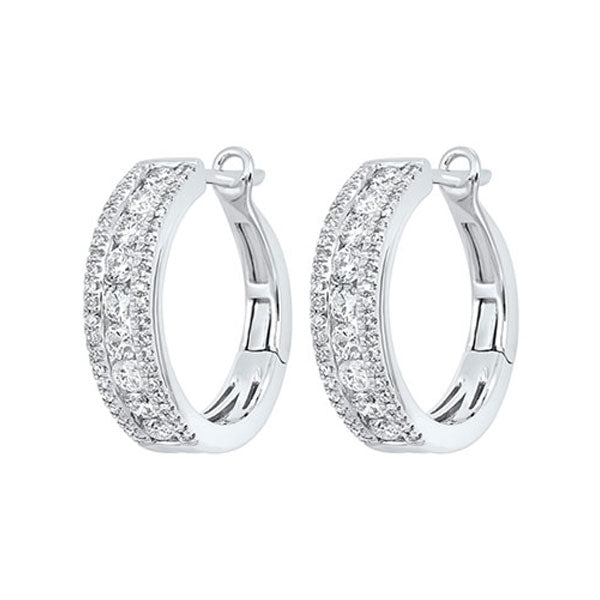 14Kt White Gold Diamond (1Ctw) Earring