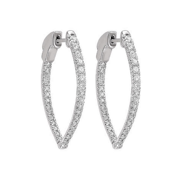 14Kt White Gold Diamond (1/2Ctw) Earring