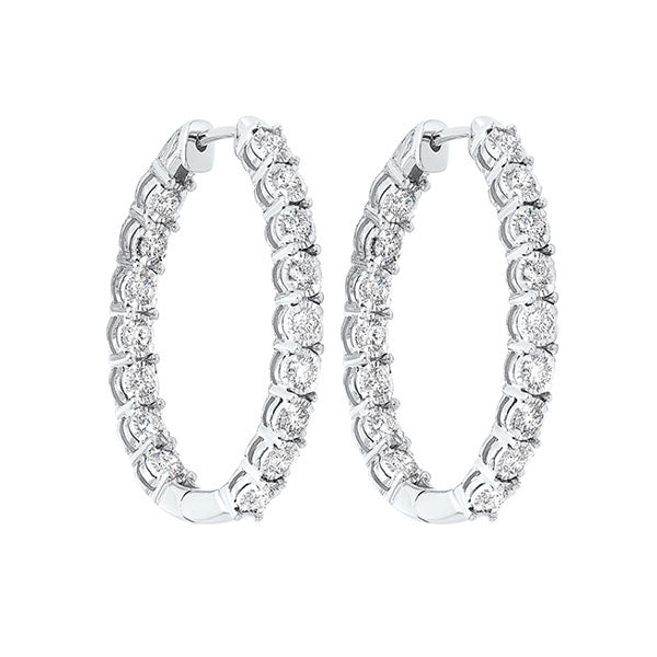 14Kt White Gold Diamond (1Ctw) Earring