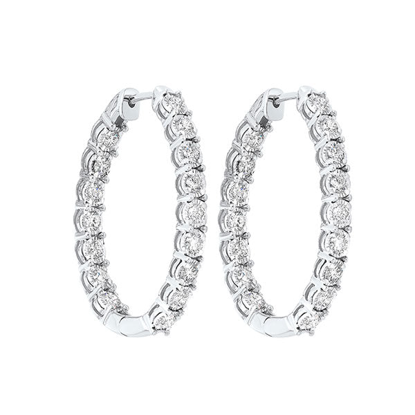 14Kt White Gold Diamond (3Ctw) Earring