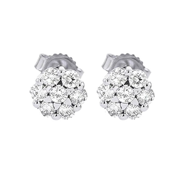 14Kt White Gold Diamond (3/4Ctw) Earring