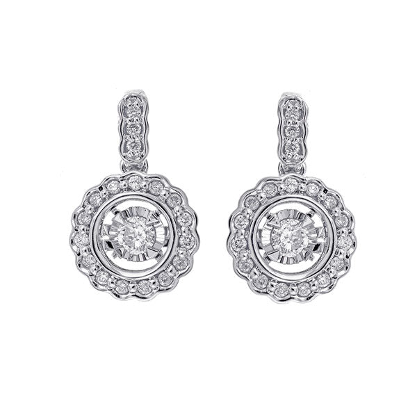 14Kt White Gold Diamond (1/4Ctw) Earring