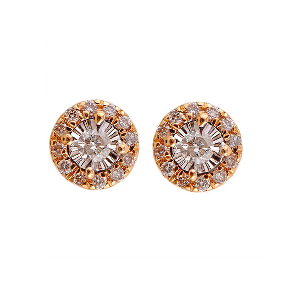 14Kt Yellow Gold Diamond (1/8Ctw) Earring