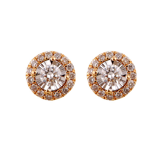 14Kt Yellow Gold Diamond (1/4Ctw) Earring