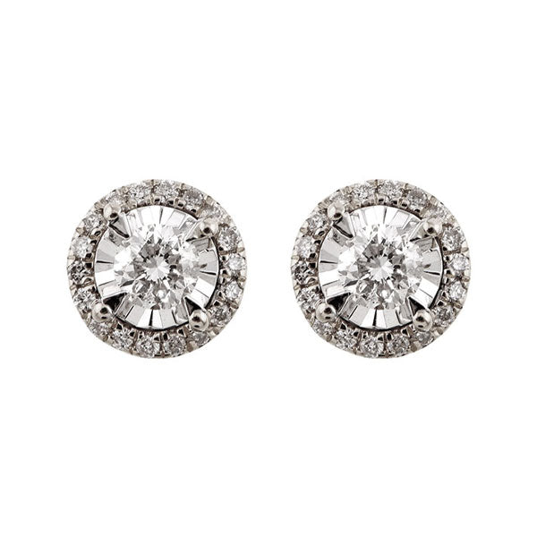 14Kt White Gold Diamond (1/3Ctw) Earring