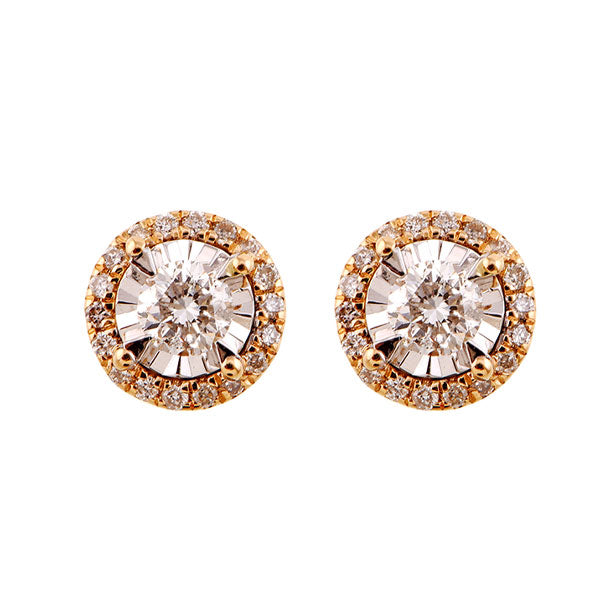 14Kt Yellow Gold Diamond (1/3Ctw) Earring