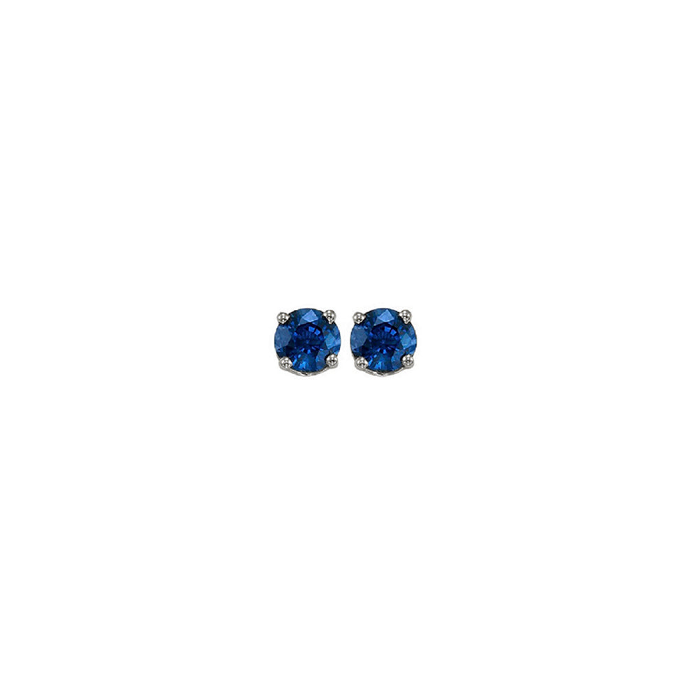 14Kt White Gold Sapphire (1/4 Ctw) Earring