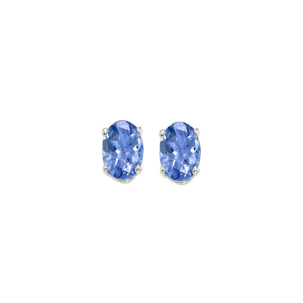 14Kt White Gold Tanzanite (7/8 Ctw) Earring