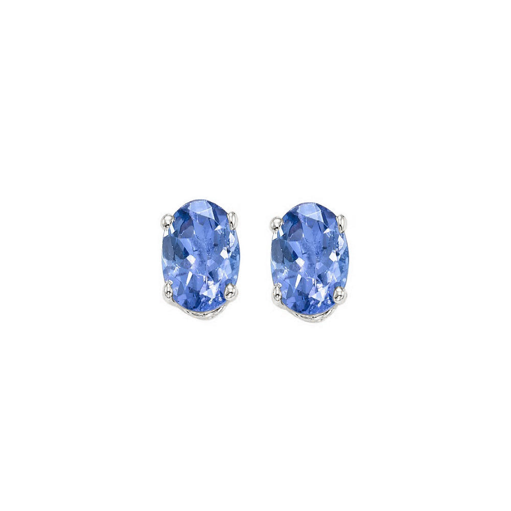 14Kt White Gold Tanzanite (1 Ctw) Earring