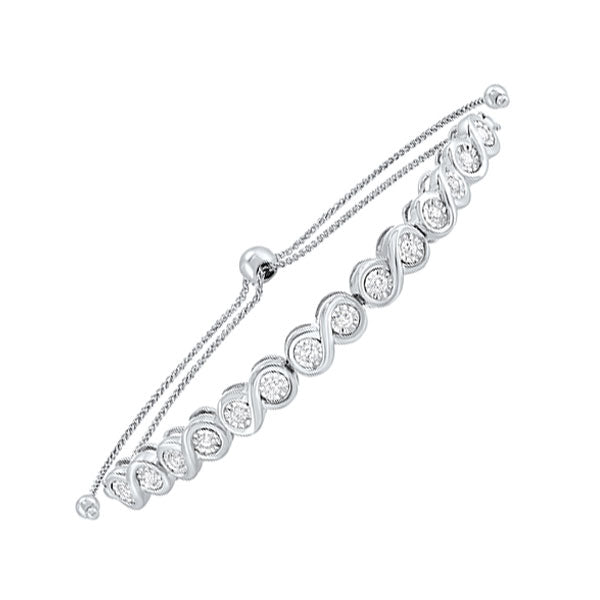 10Kt White Gold Diamond (1/2Ctw) Bracelet