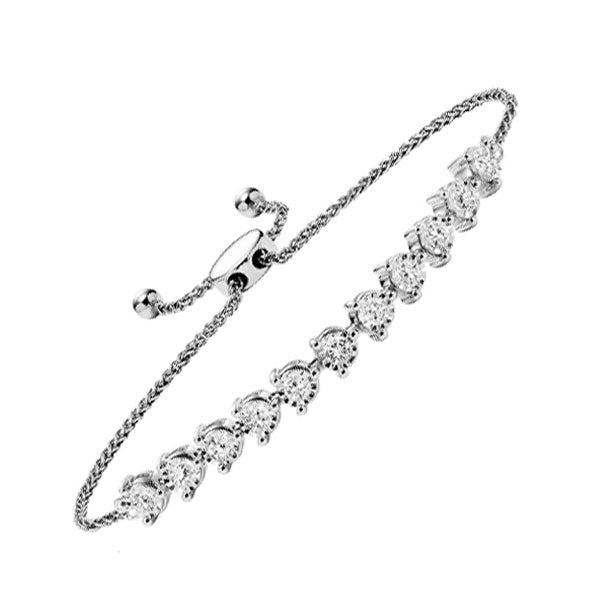 14Kt White Gold Diamond (1/4Ctw) Bracelet