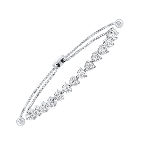 14Kt White Gold Diamond (1/2Ctw) Bracelet