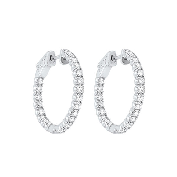 14Kt White Gold Diamond (2Ctw) Earring