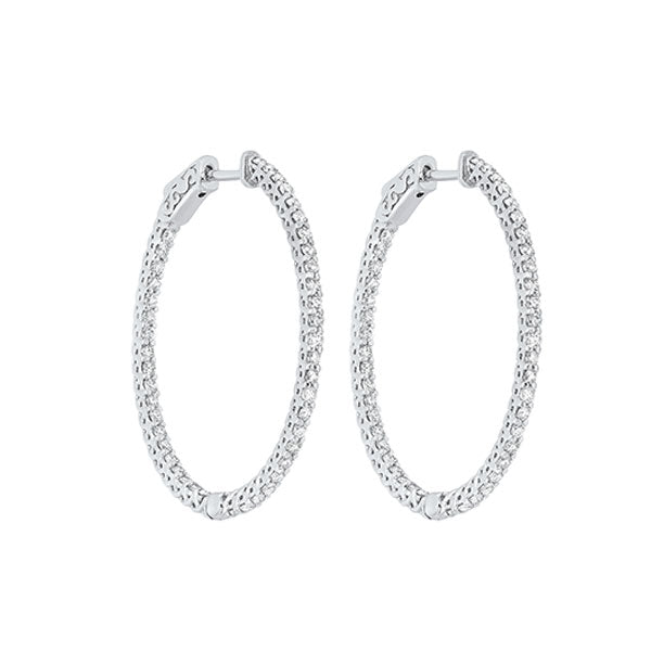 14Kt White Gold Diamond (2Ctw) Earring