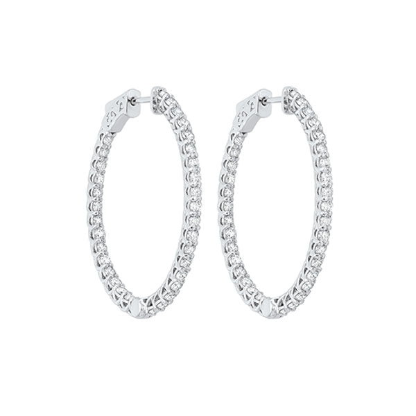 14Kt White Gold Diamond (3Ctw) Earring