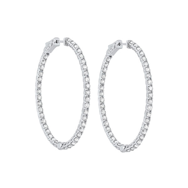 14Kt White Gold Diamond (5Ctw) Earring