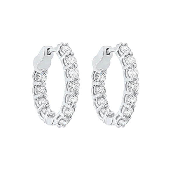 14Kt White Gold Diamond (4Ctw) Earring