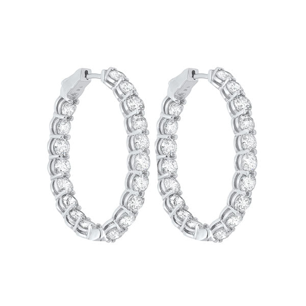 14Kt White Gold Diamond (11Ctw) Earring