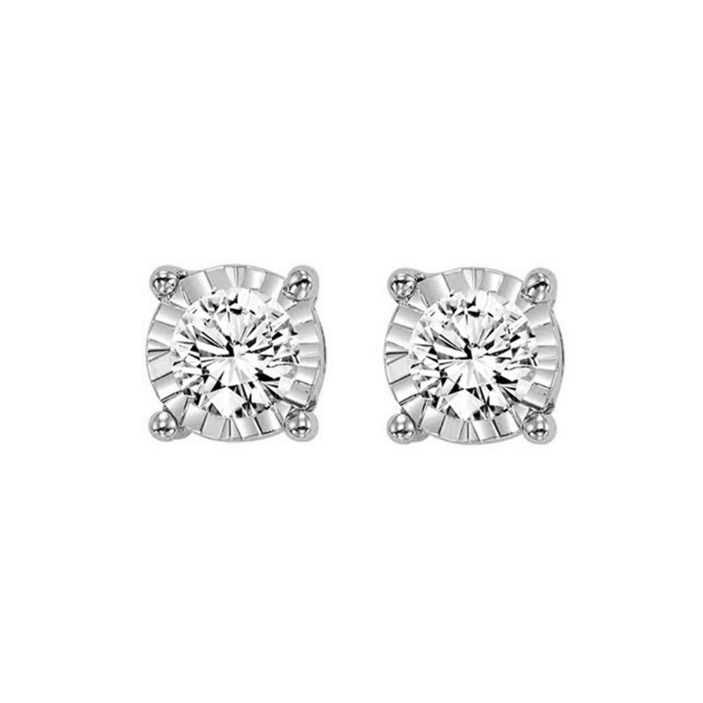 14Kt White Gold Diamond (1Ctw) Earring