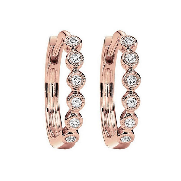 10Kt Rose Gold Diamond (1/8Ctw) Earring