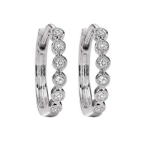 10Kt White Gold Diamond (1/6Ctw) Earring