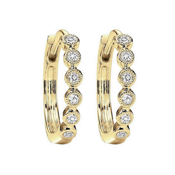 10Kt Yellow Gold Diamond (1/8Ctw) Earring