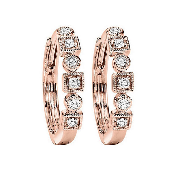 10Kt Rose Gold Diamond (1/8Ctw) Earring