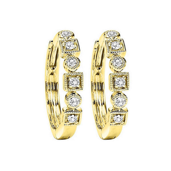 10Kt Yellow Gold Diamond (1/8Ctw) Earring