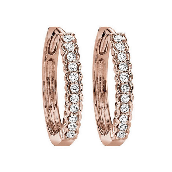 10Kt Rose Gold Diamond (1/6Ctw) Earring