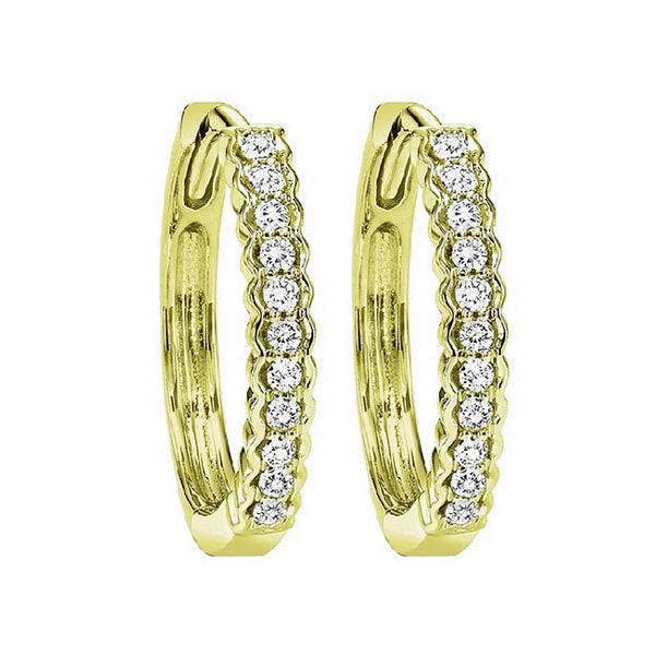 10Kt Yellow Gold Diamond (1/6Ctw) Earring