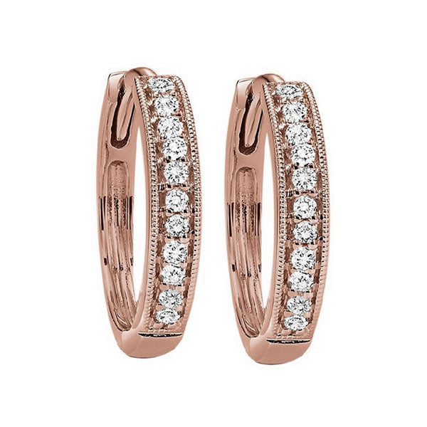 10Kt Rose Gold Diamond (1/6Ctw) Earring