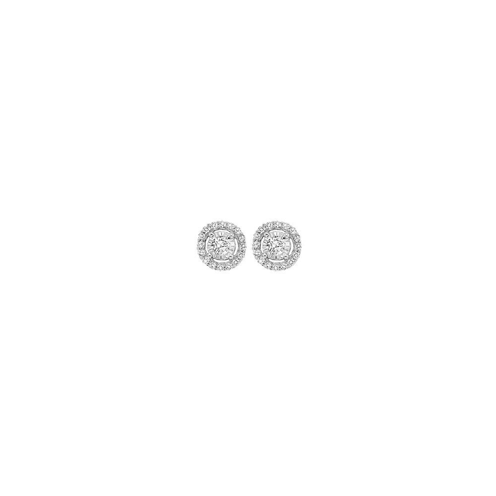 14Kt White Gold Diamond (1/10 Ctw) Earring