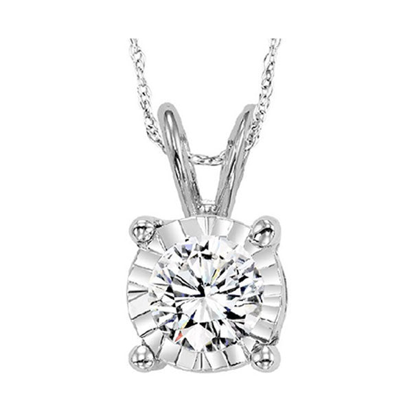 14Kt White Gold Diamond (1/10 Ctw) Pendant