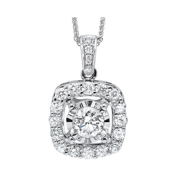 14Kt White Gold Diamond (1Ctw) Pendant