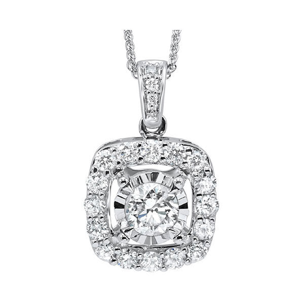 14Kt White Gold Diamond (3/4Ctw) Pendant