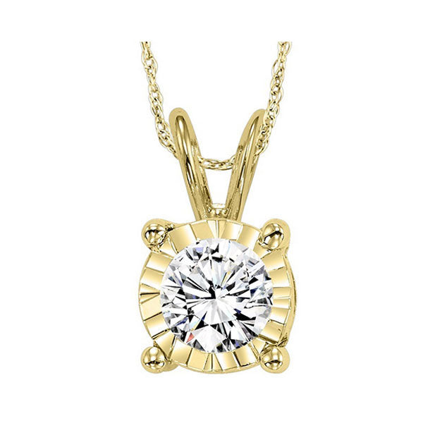 14Kt Yellow Gold Diamond (1/10 Ctw) Pendant