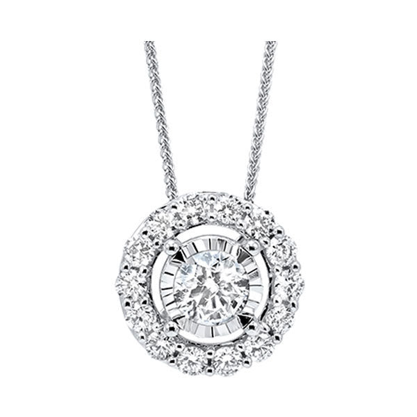 14Kt White Gold Diamond (1/10 Ctw) Pendant