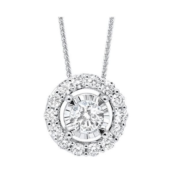 14Kt White Gold Diamond (1Ctw) Pendant