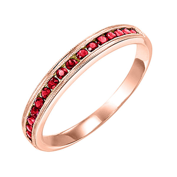 10Kt Rose Gold Ruby (1/3 Ctw) Ring