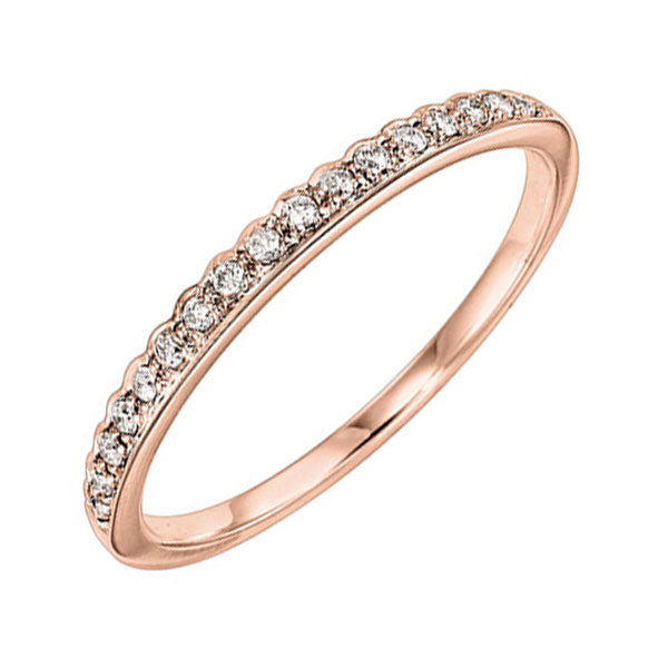 14Kt Pink Gold Diamond(1/8Ctw) Ring