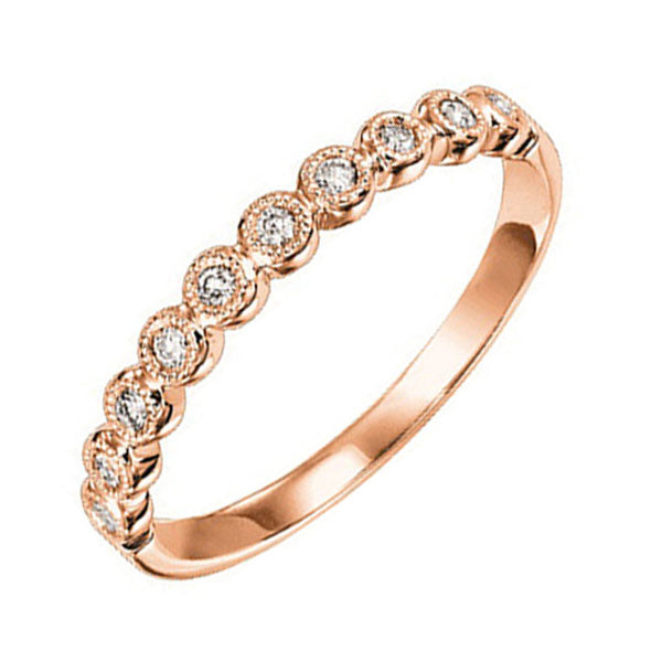 14Kt Rose Gold Diamond (1/8Ctw) Band