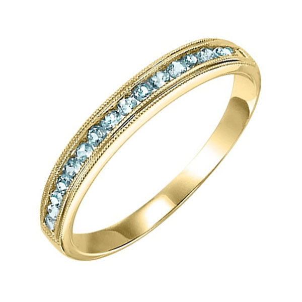 10Kt Yellow Gold Aquamarine (1/3 Ctw) Ring