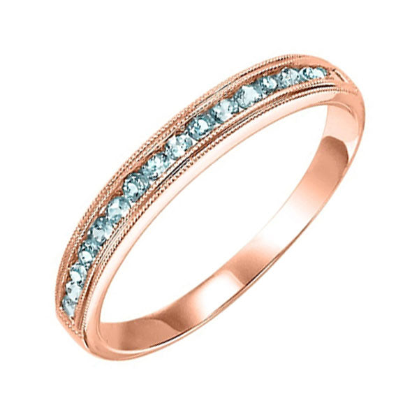 14Kt Rose Gold Aquamarine (1/3 Ctw) Ring