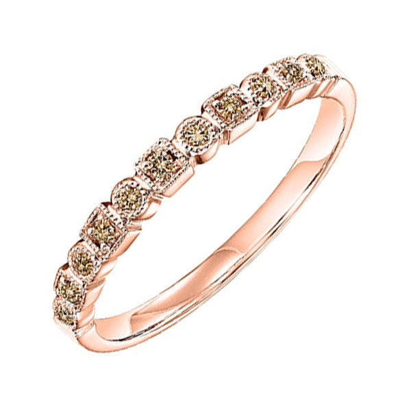 10Kt Pink Gold Diamond(1/8Ctw) Ring