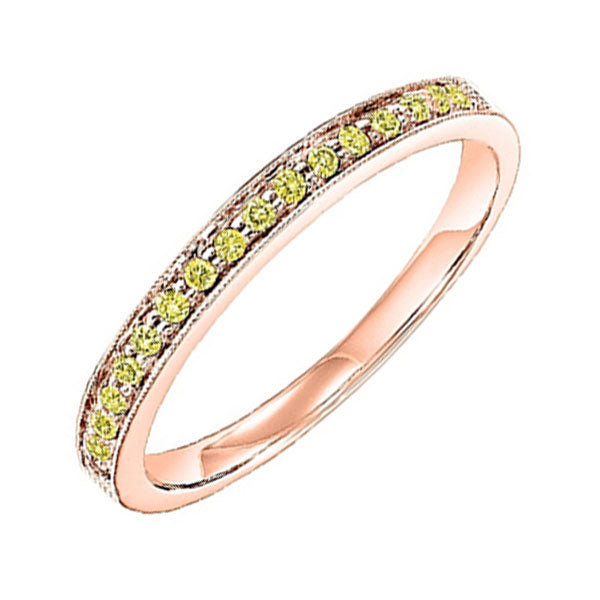 10Kt Rose Yellow Gold Diamond(1/8Ctw) Ring