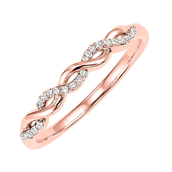 10Kt Rose Gold Diamond (1/20 Ctw) Band